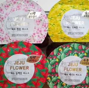 Dearpacker Jeju Flower 4-mask Set Sheetmasks